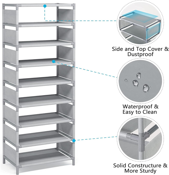 Shoe rack with cover